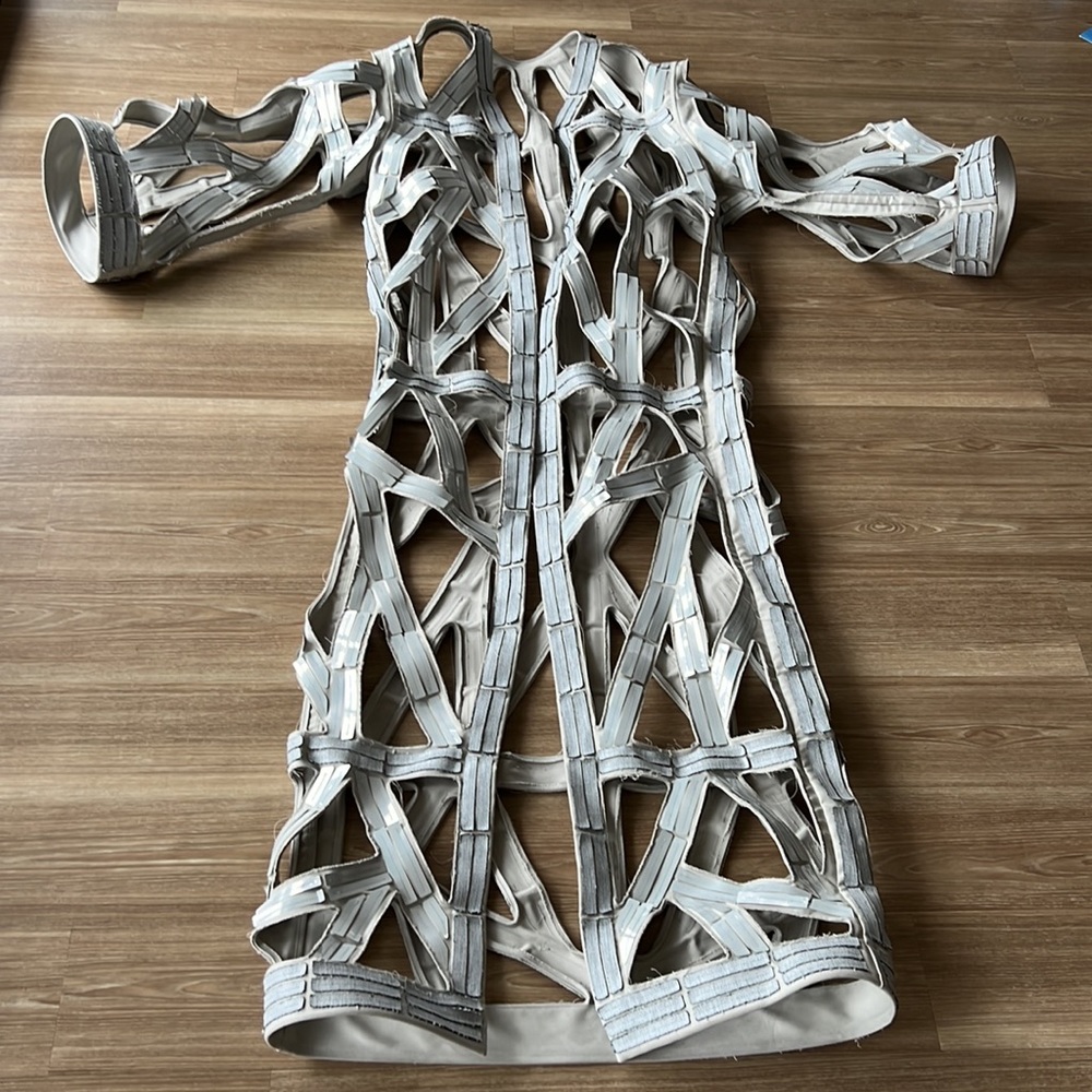 Rick Owens made Italy Oyster milk avant garde cut out Matrix statement over wear - Picture 6 of 17